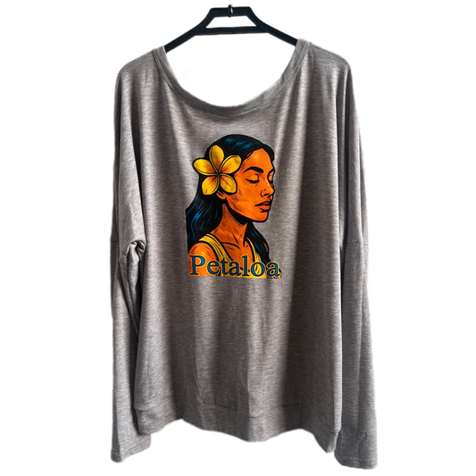 Camiseta Petaloa Nativa gris manga larga
